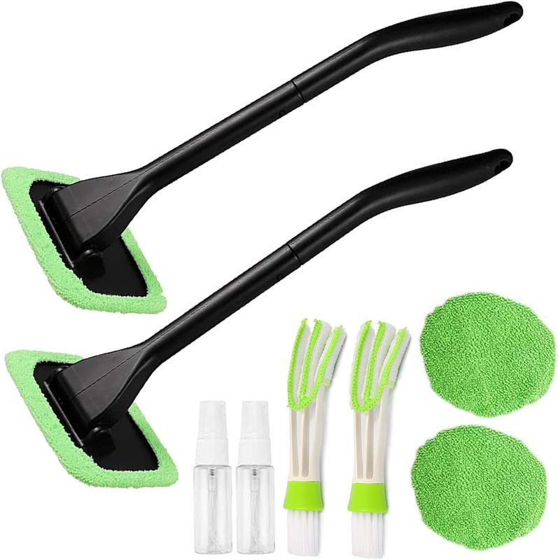 Car Window Cleaner,Windshield Cleaning Tool Inside 19 Inch (Green-Rectangle)