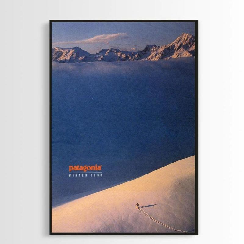 Patagonia Vintage Retro winter 1990 mountain sea Poster