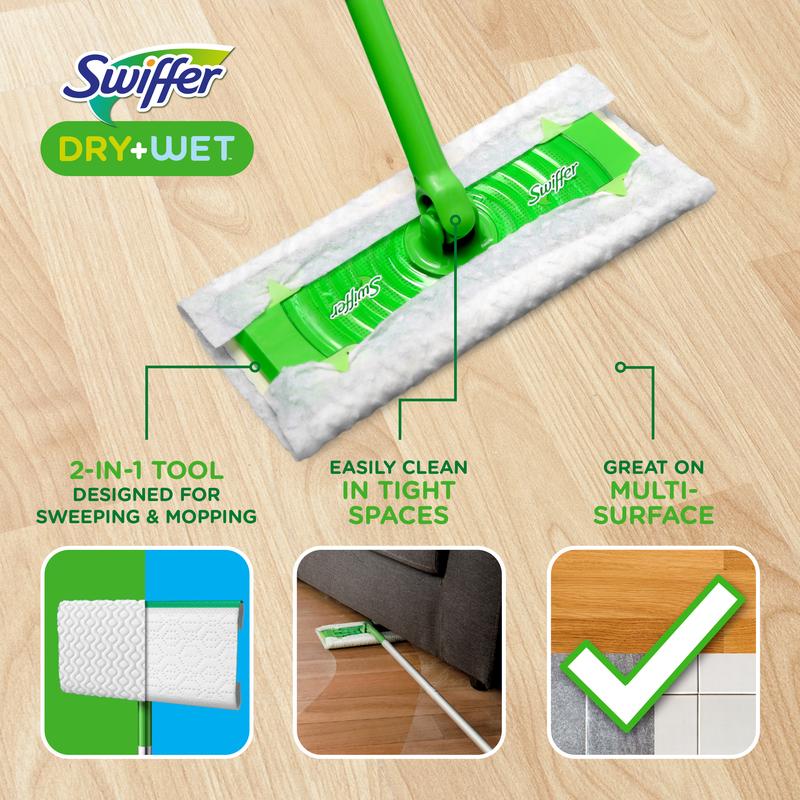 Swiffer Sweep + Mop, Broom & Mop Alternative, Floor Cleaner Set