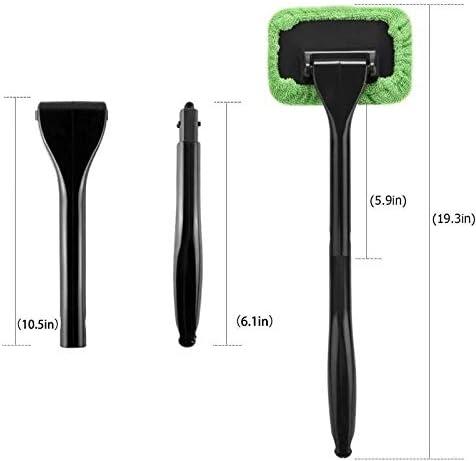 Car Window Cleaner,Windshield Cleaning Tool Inside 19 Inch (Green-Rectangle)