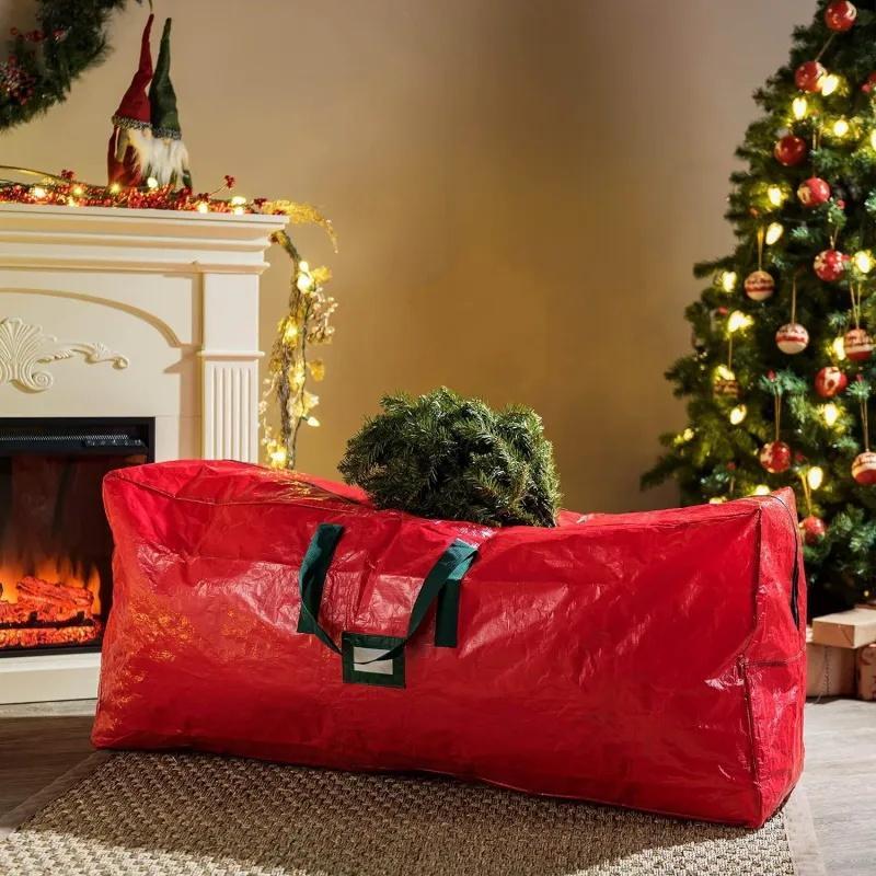 Christmas Tree Storage Bag, 1 Count Large Capacity Waterproof Storage Bag with Handle, Durable Storage Organizer for Home, Office, Outdoor