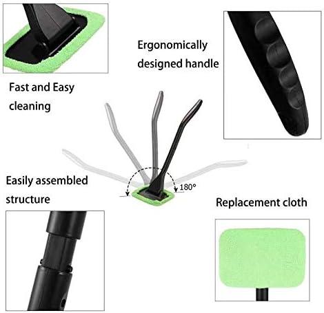 Car Window Cleaner,Windshield Cleaning Tool Inside 19 Inch (Green-Rectangle)