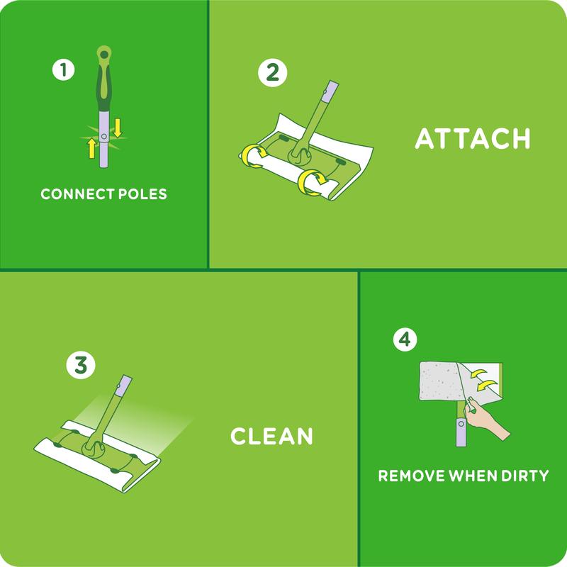 Swiffer Sweep + Mop, Broom & Mop Alternative, Floor Cleaner Set