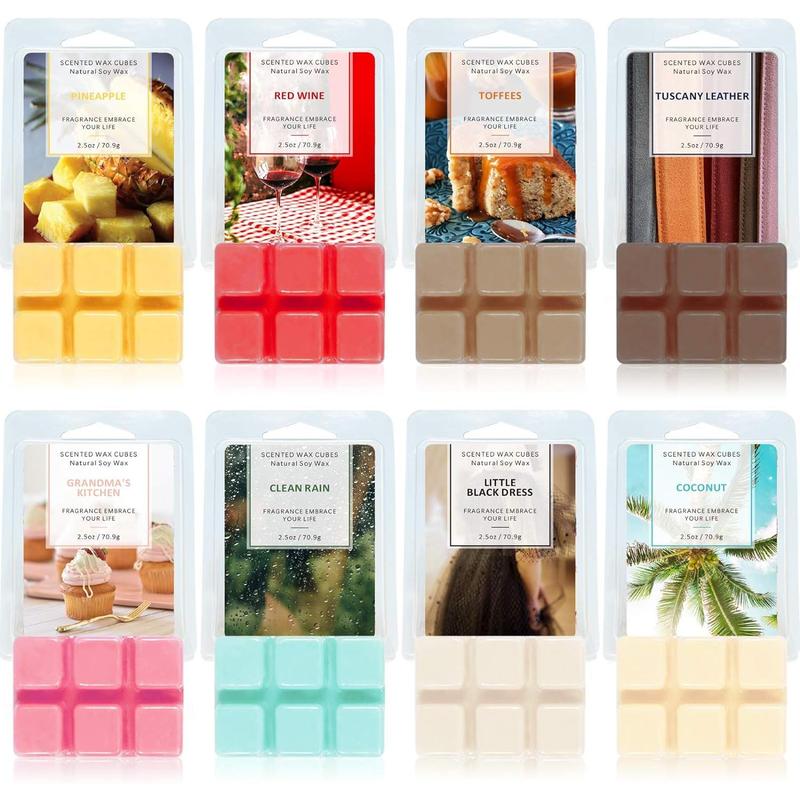 Wax Melts, Wax Cubes, Wax Melts for Wax Warmer, 8x2.5 oz, Food & Sweet Scent Candle Decor Ornaments Freshener