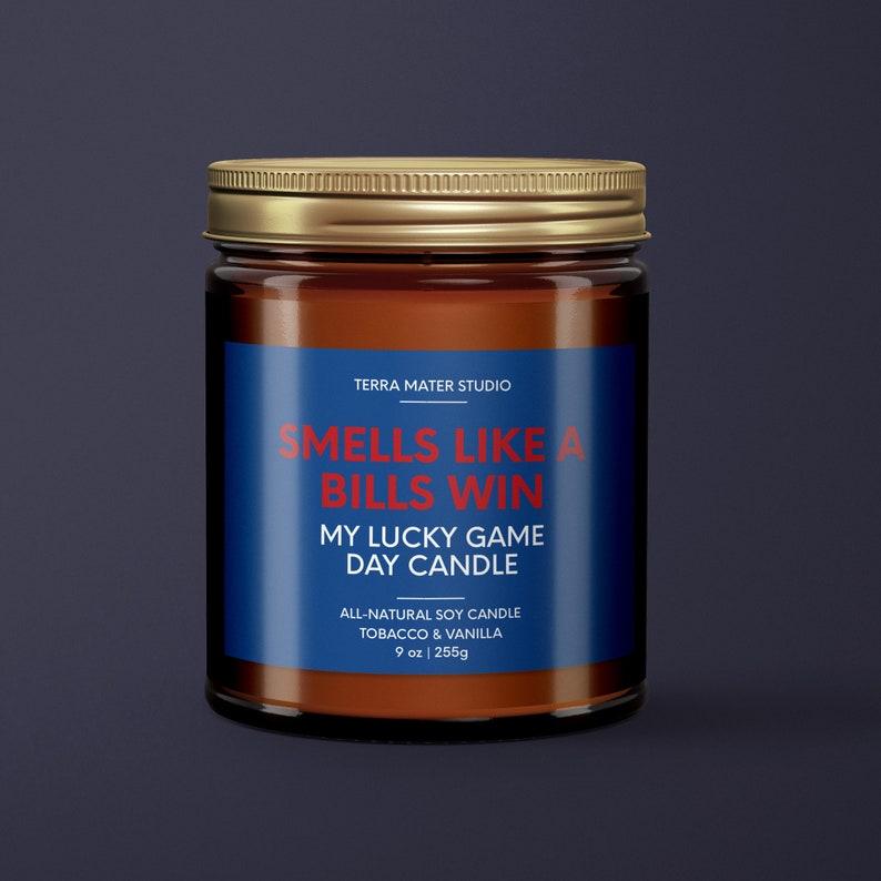 Smells Like A Bills Win, Buffalo Lucky Game Day Candle, Soy Wax Candle, Buffalo Fan Gift, Sports Fan Gift, Buffalo Candle