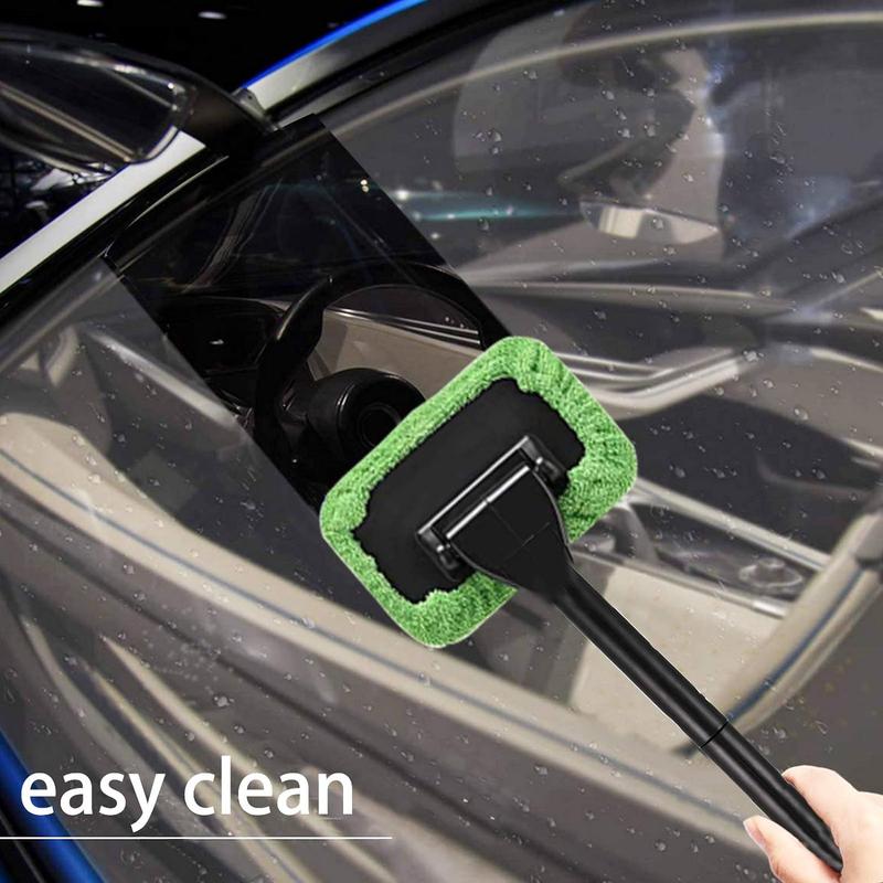 Car Window Cleaner,Windshield Cleaning Tool Inside 19 Inch (Green-Rectangle)