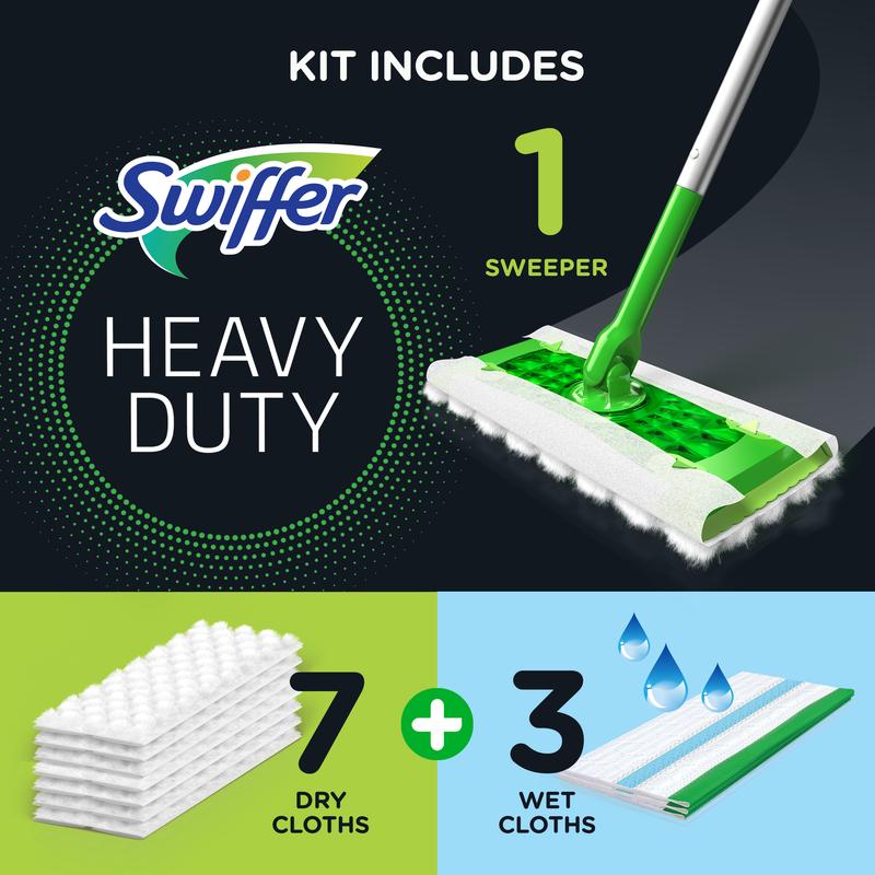 Swiffer Sweep + Mop, Broom & Mop Alternative, Floor Cleaner Set