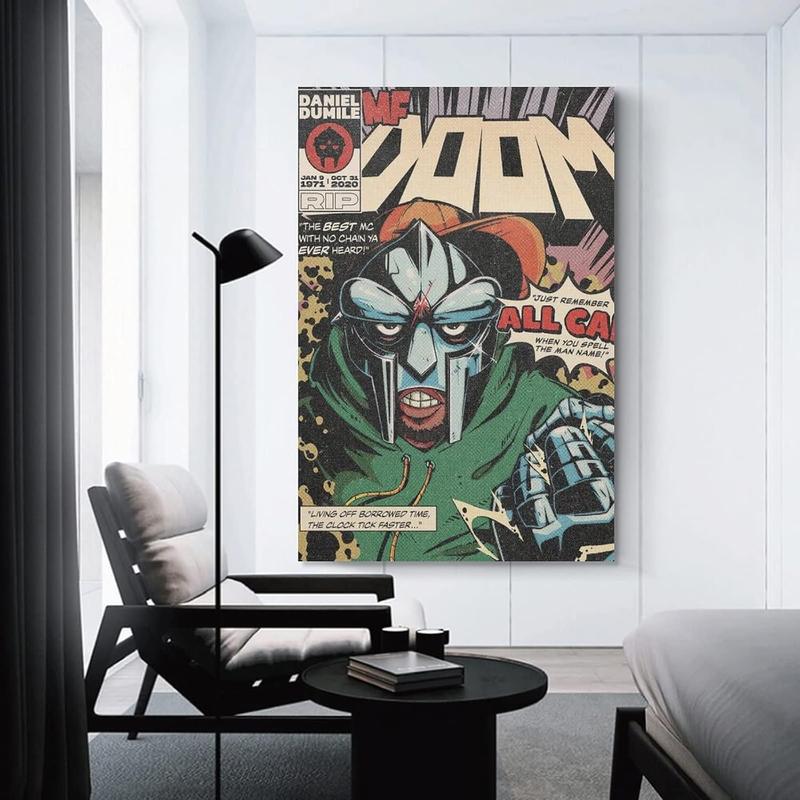 MF Doom Retro Posters & Prints on Canvas Wall Art Poster for Room Decor Unframe Gift Painting