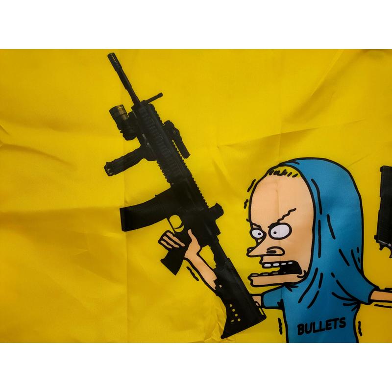 Beavis flag funny merica Are you threatening me don't dont tread on me banner any size Gadsden Flag tapestry wall decoration and butthead