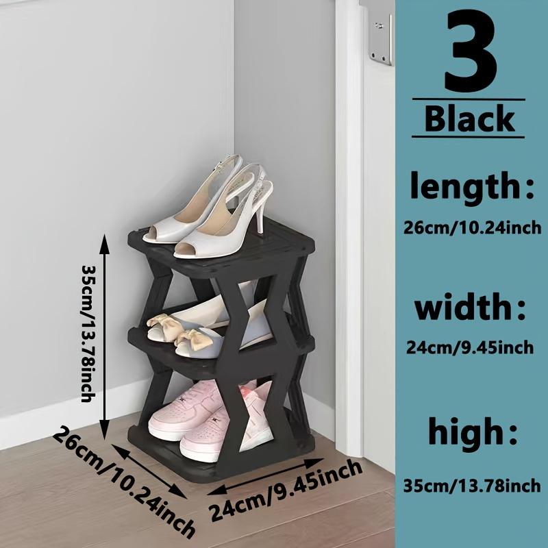 Slimline Plastic Shoe Rack - Space-saving, Multi-layer Storage for Bedroom, Hallway & More - Durable, Easy Assembly, Versatile Organization Solution