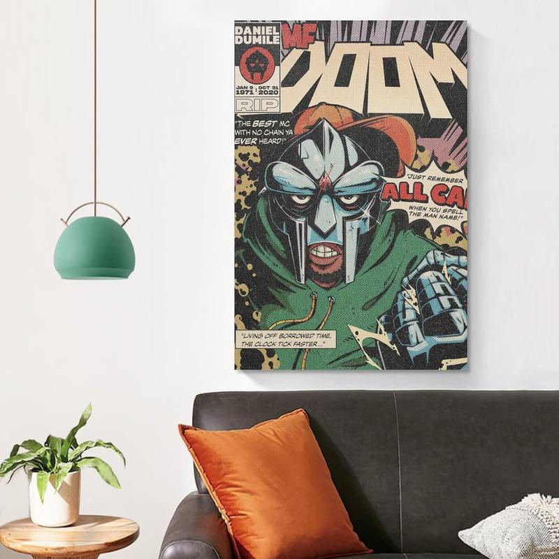 MF Doom Retro Posters & Prints on Canvas Wall Art Poster for Room Decor Unframe Gift Painting