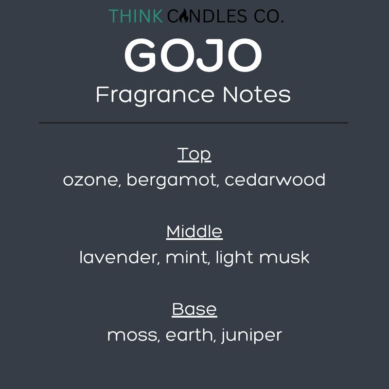 Gojo Candle | Hand Poured Vegan Wax Blend Candle | Anime Inspired Candle | 9 oz, 4 oz, 2 oz Snap Bar