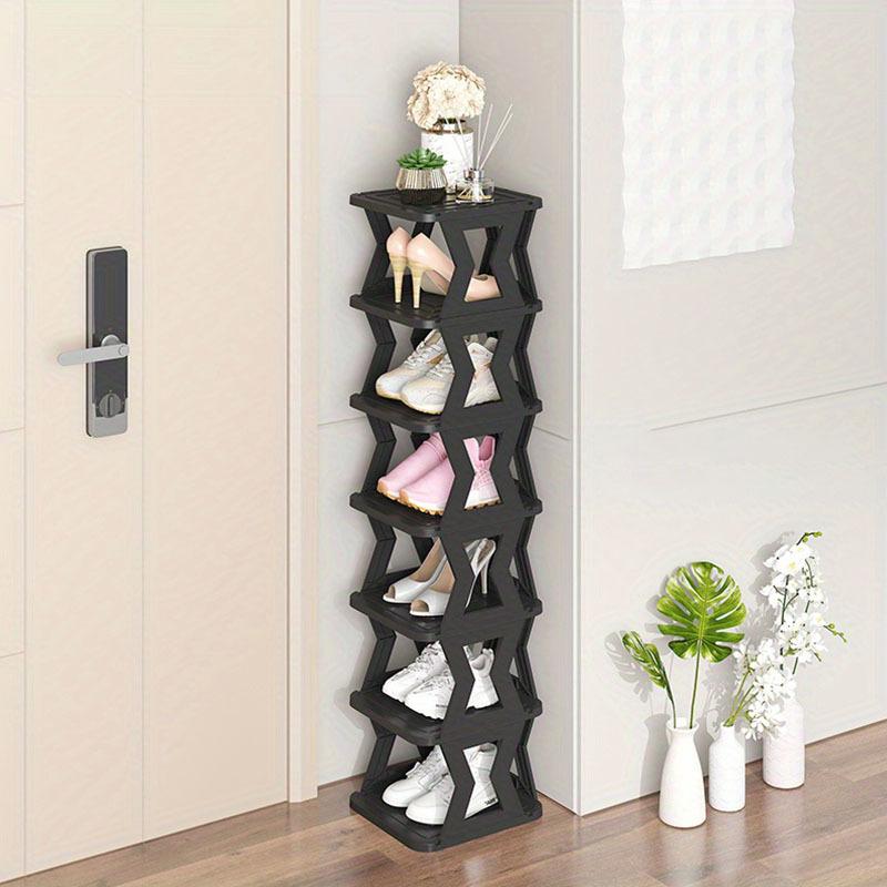 Slimline Plastic Shoe Rack - Space-saving, Multi-layer Storage for Bedroom, Hallway & More - Durable, Easy Assembly, Versatile Organization Solution