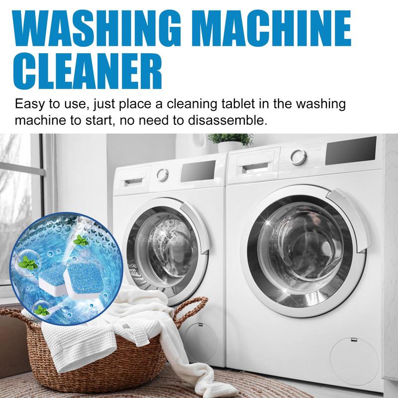 Washing Machine Cleaner, 12pcs box Kitchen Dishwasher Cleaning & Descaling Tablet, Dishwasher Heavy Oil Stain Remover Tablet