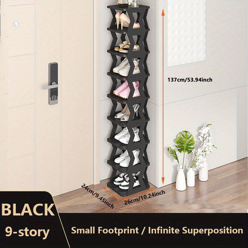 Slimline Plastic Shoe Rack - Space-saving, Multi-layer Storage for Bedroom, Hallway & More - Durable, Easy Assembly, Versatile Organization Solution