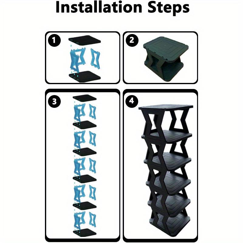 Slimline Plastic Shoe Rack - Space-saving, Multi-layer Storage for Bedroom, Hallway & More - Durable, Easy Assembly, Versatile Organization Solution