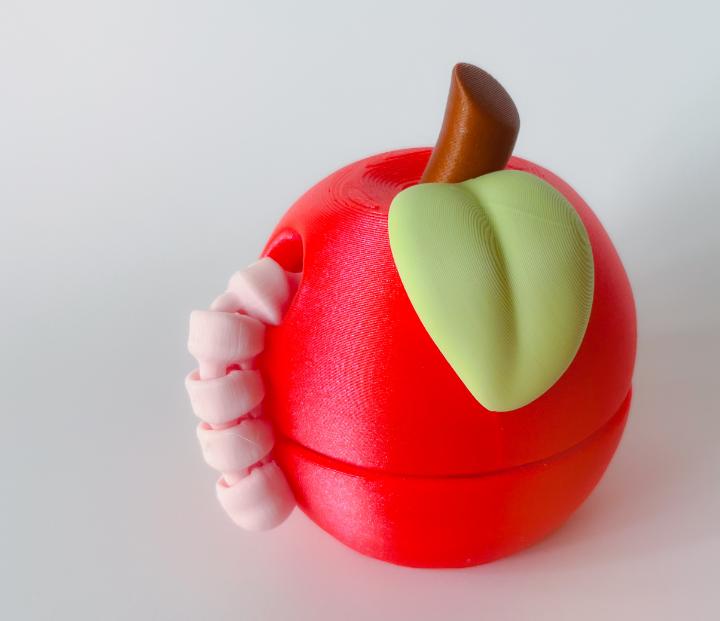 Cutest little Worm and Apple Articulating Decor Figurine for home, office or Play