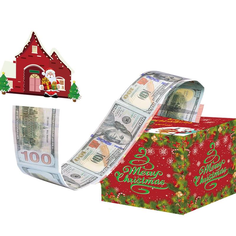 Christmas Themed Money Box, 1 Set Surprise Creative  Birthday Cash Gift Box, Party Decoration Supplies for Festival Christmas