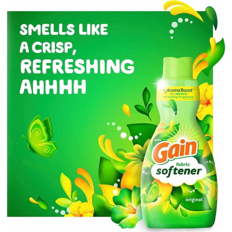 Gain Fabric Softener, Original Scent, 140 fl oz, 190 Loads, HE Compatible