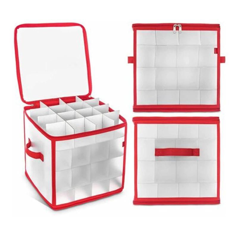 64-grid Storage Box, 1 Count Clear Christmas Ball Storage Organizer with Lid, Christmas Ornament Storage Box for Home Bedroom Living Room, Home Organizer