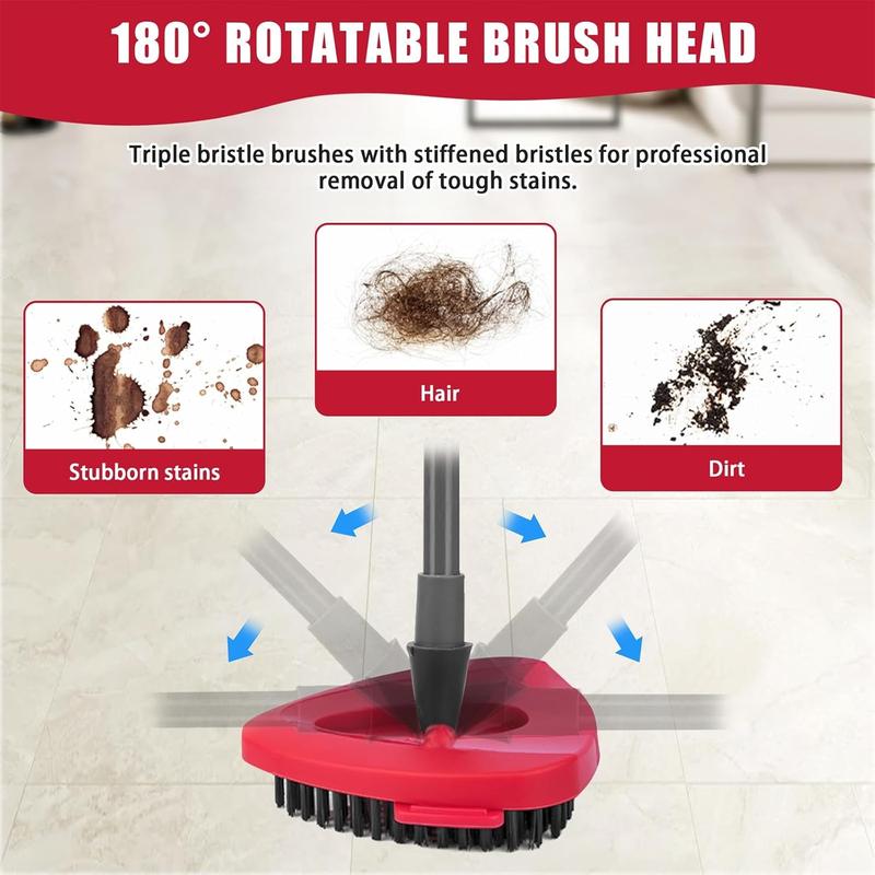 Scrub Brush Replacement Head for O Cedar EasyWrin Spin Mop 1 Tank System, Spin Mop Replace Head Base, Shower Floor Scrubber, Hard Bristle Cleaning Brush for Bathroom Kitchen Wall Tile