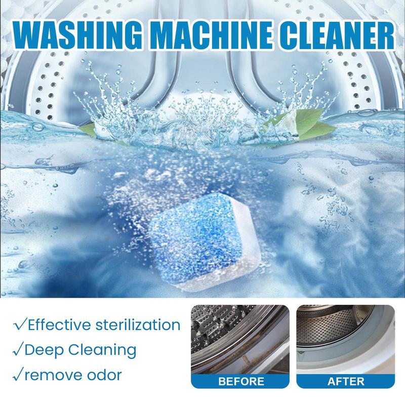 Washing Machine Cleaner, 12pcs box Kitchen Dishwasher Cleaning & Descaling Tablet, Dishwasher Heavy Oil Stain Remover Tablet