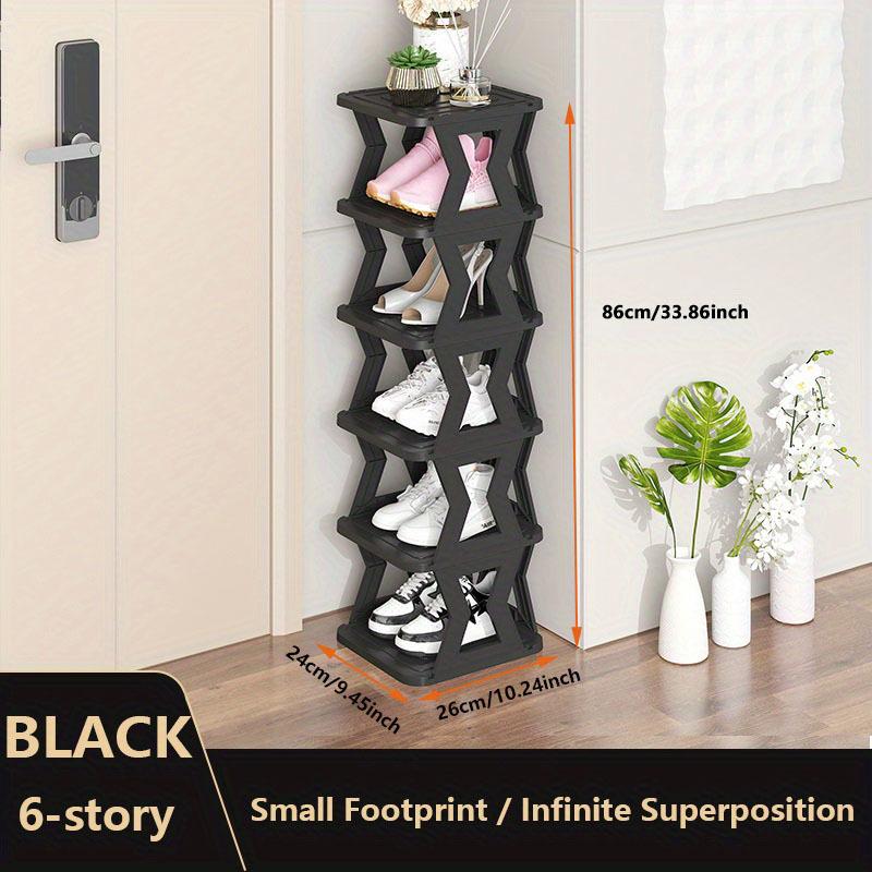 Slimline Plastic Shoe Rack - Space-saving, Multi-layer Storage for Bedroom, Hallway & More - Durable, Easy Assembly, Versatile Organization Solution