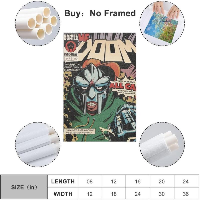 MF Doom Retro Posters & Prints on Canvas Wall Art Poster for Room Decor Unframe Gift Painting