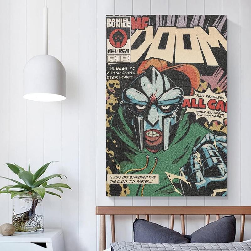 MF Doom Retro Posters & Prints on Canvas Wall Art Poster for Room Decor Unframe Gift Painting