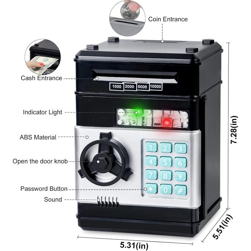 Piggy Bank Cash Coin Can ATM Bank Electronic Coin Money Bank for Kids-Hot Gift