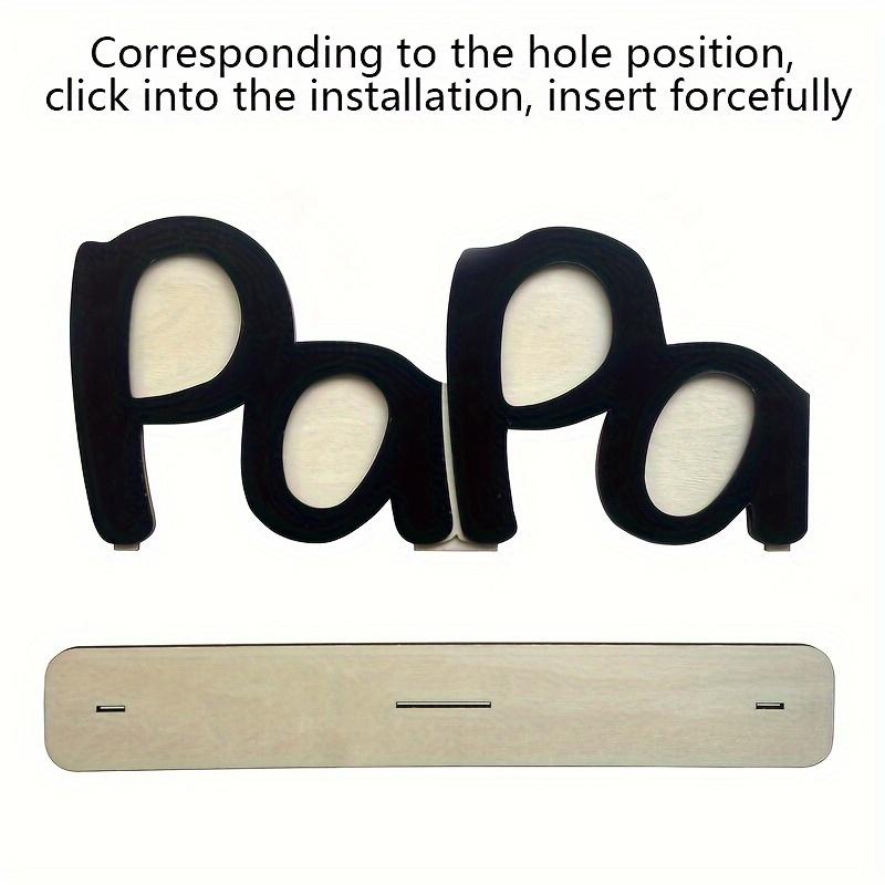 Wooden PaPa Style Photo Frame - Heartwarming Craftsmanship, Emotional Keepsake - Perfect Birthday Gift for Dad, Husband, or Grandpa - A Personalized Home Decor Treasure for The Most Beloved Father