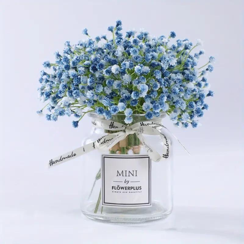 Artificial Gypsophila Bouquet without Vase, 12pcs 4 Bunches Fake Flower, Faux Decorative Flower for Home Office Kitchen Restaurant Centerpieces Wedding Party Room and Home Decor