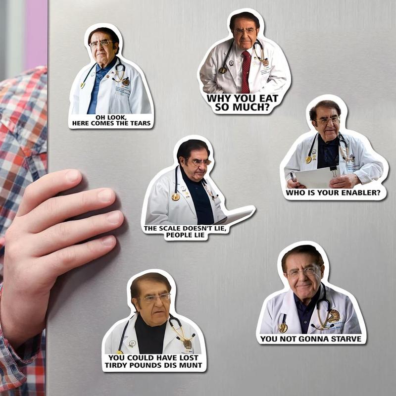 Doctor Themed Magnetic Fridge Magnet, 12pcs set Funny Magnetic Fridge Sticker, Magnetic Decorative Sticker for Home Kitchen