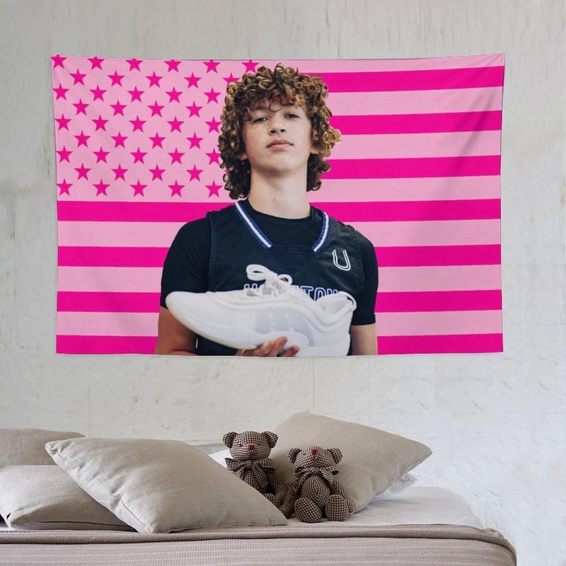 Nelson Celebrity and Decorations Stuff American Pink Flags Wall Funny Tapestry Hanging Neumann Merch for Dorm Bedroom Decorative Aesthetic Tapestries