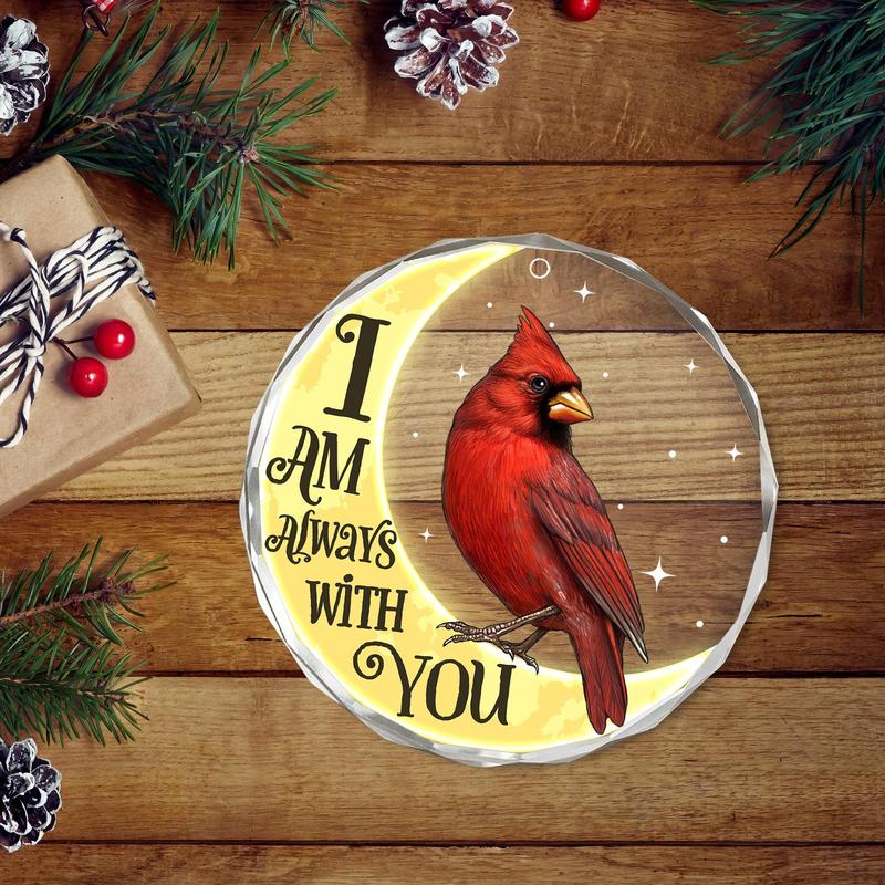 Sympathy Cardinal Gifts, Christmas Ornaments - Memorial Cardinal Gifts for Men, Women, Bereavement Gifts for Loss of Loved One, Rememberance Gifts - Christmas Tree Decoration Glass Ornament