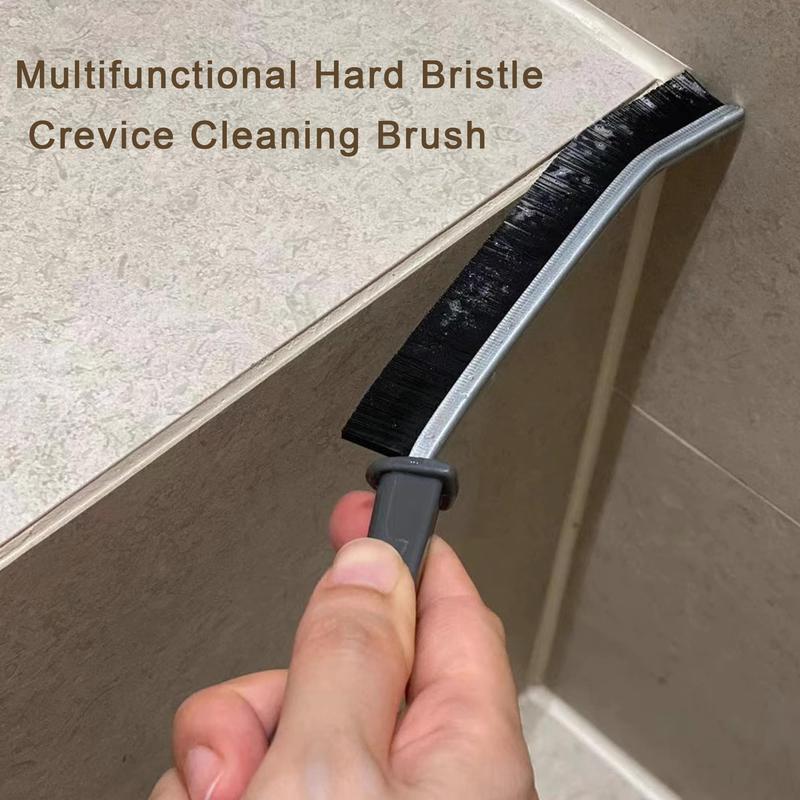 Crevice Cleaning Brush, 4pcs Long Slit Hand Brush, Hard Bristle Gap Cleaning Brush, Cleaning Tool for Kitchen & Bathroom