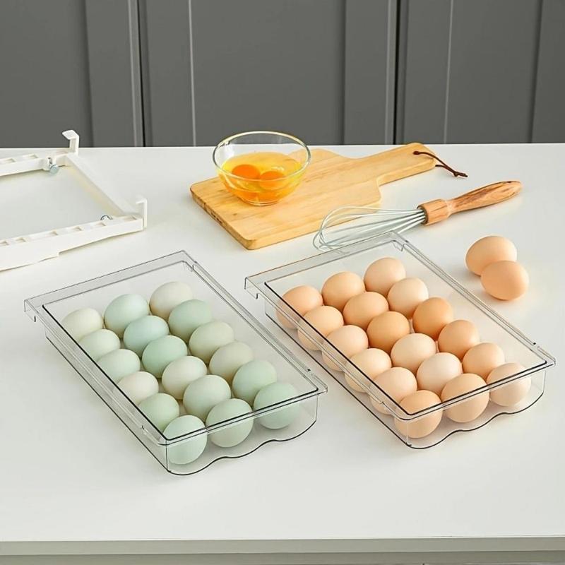 Refrigerator Egg Tray, Refrigerator Hanging Egg Storage Box, Egg Storage Organizer, Summer Essentials Refrigerator Drawer Organizer, Refrigerator Egg Storage Tray, Kitchen Accessories