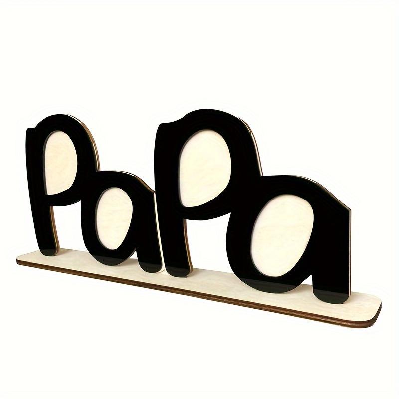 Wooden PaPa Style Photo Frame - Heartwarming Craftsmanship, Emotional Keepsake - Perfect Birthday Gift for Dad, Husband, or Grandpa - A Personalized Home Decor Treasure for The Most Beloved Father