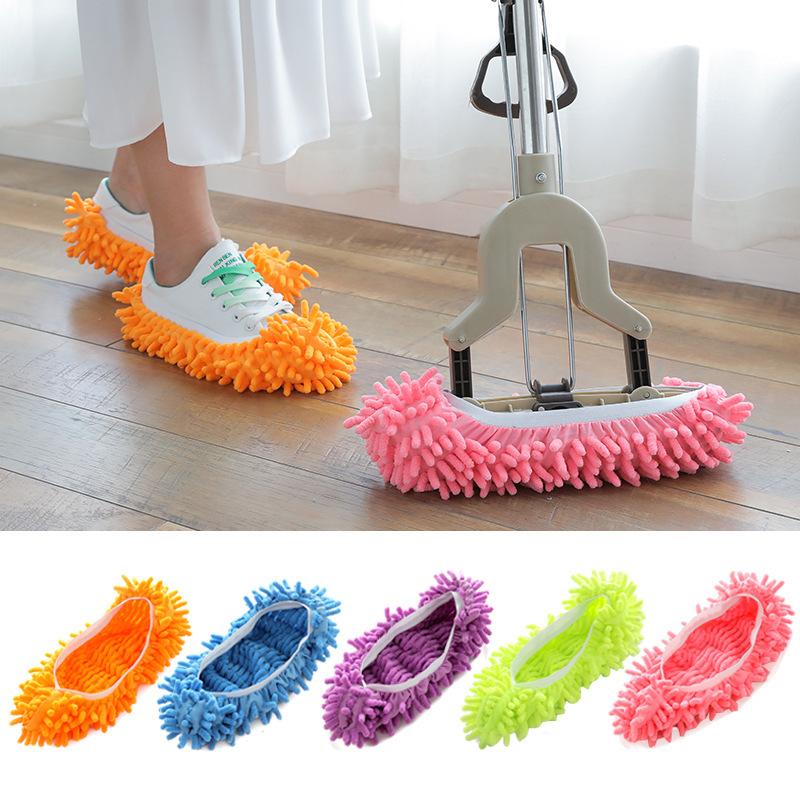 2 Counts Floor Cleaning Slippers, Detachable Washable Mopping Slippers Cover, Floor Cleaning Shoe Cover Smooth Household