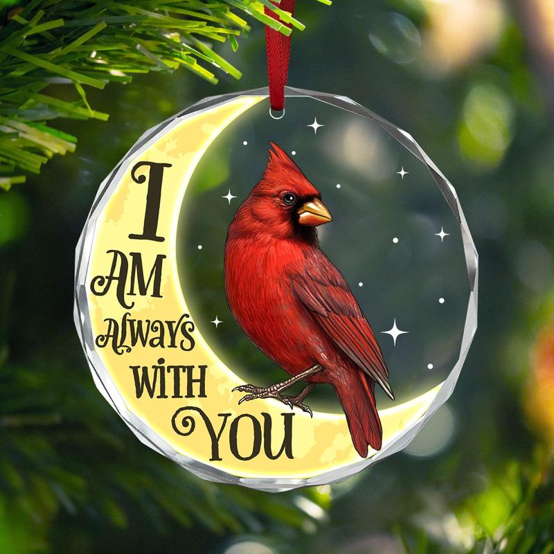 Sympathy Cardinal Gifts, Christmas Ornaments - Memorial Cardinal Gifts for Men, Women, Bereavement Gifts for Loss of Loved One, Rememberance Gifts - Christmas Tree Decoration Glass Ornament