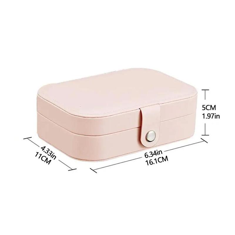 Elegant PU Jewellery Storage Box With Compartments, Double Layer Portable Travel Jewelry Storage Case, Summer Essentials, Jewelry Organizer