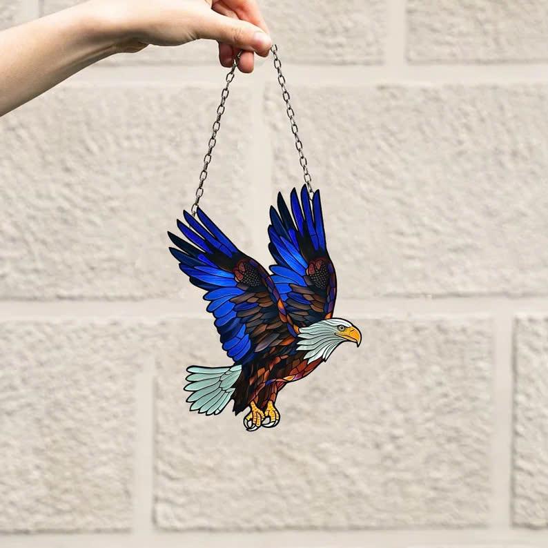 Eagle window hanging, Mica Eagle, Acrylic Wall Window Hanging Art Decoration, Bird home decor Ornament, Gift, animal love, Housewarming gift