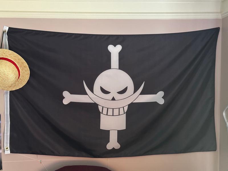 Whitebeard Flag Banner Anime Room Decor, One Piece Luffy, Straw Hat Pirates, Hanging Pack Adventure