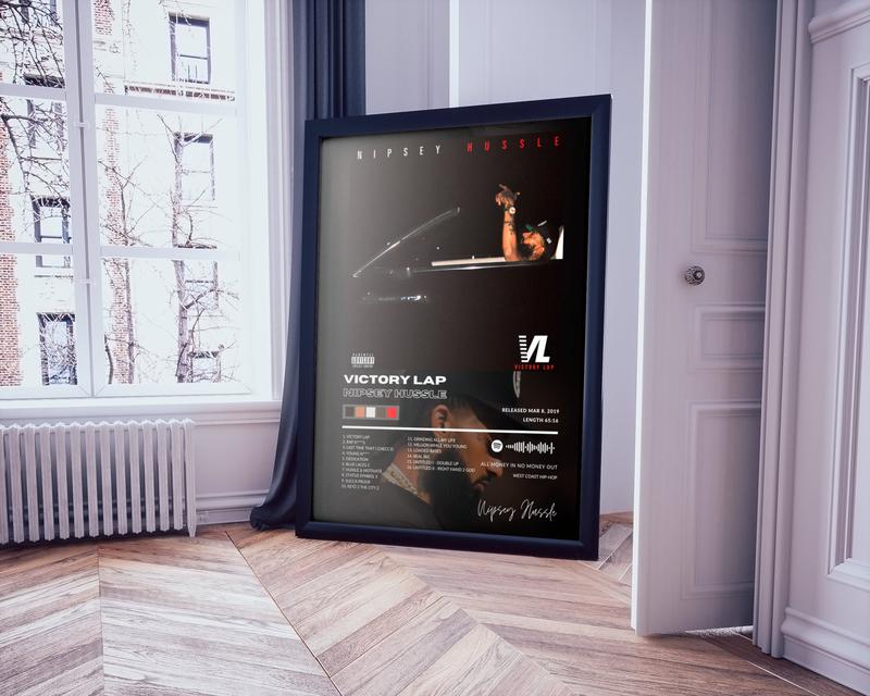 Nipsey Hussle - Victory Lap - Album Poster - Digital Album Art Poster - Wall Art - Custom Poster - Music Design Decor Glossy Print Friend