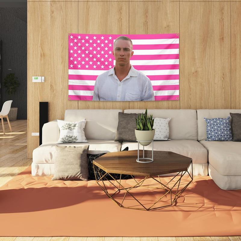 Drew Starkey Rafe Cameron American Flag Pink Tapestry Funny Poster Durable Man Cave Wall Flag College Dorm Bedroom Living Room Decor, orange