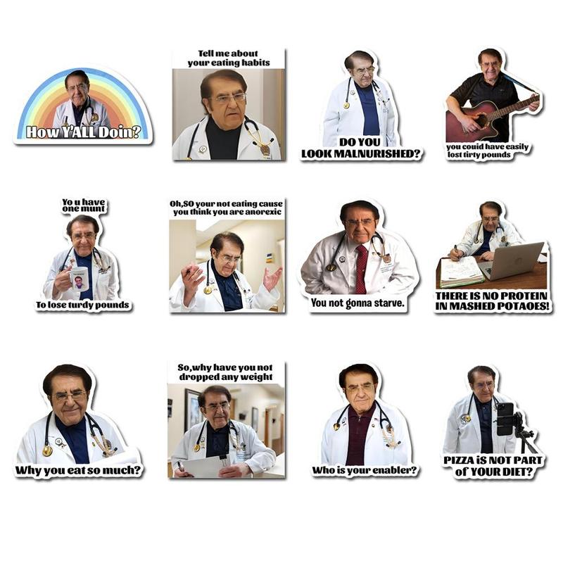 Doctor Themed Magnetic Fridge Magnet, 12pcs set Funny Magnetic Fridge Sticker, Magnetic Decorative Sticker for Home Kitchen