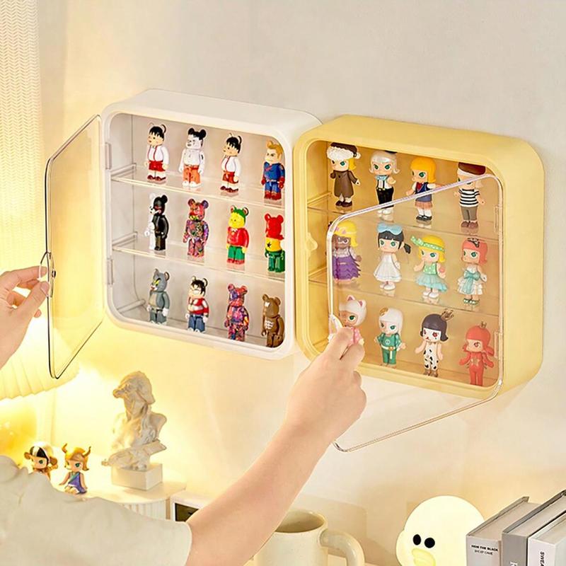 Wall Mounted Storage Box, Doll Blind Box Storage Display Stand, Dustproof Display Box, Home Organizer for Living Room Bedroom