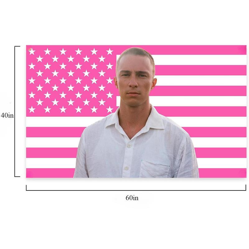 Drew Starkey Rafe Cameron American Flag Pink Tapestry Funny Poster Durable Man Cave Wall Flag College Dorm Bedroom Living Room Decor, orange