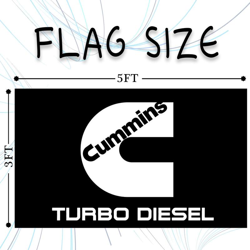 Cummins Banner Flag 3X5ft with Brass Grommet Funny Flag Decoration for College Bedroom Dorm Wall Party Flag