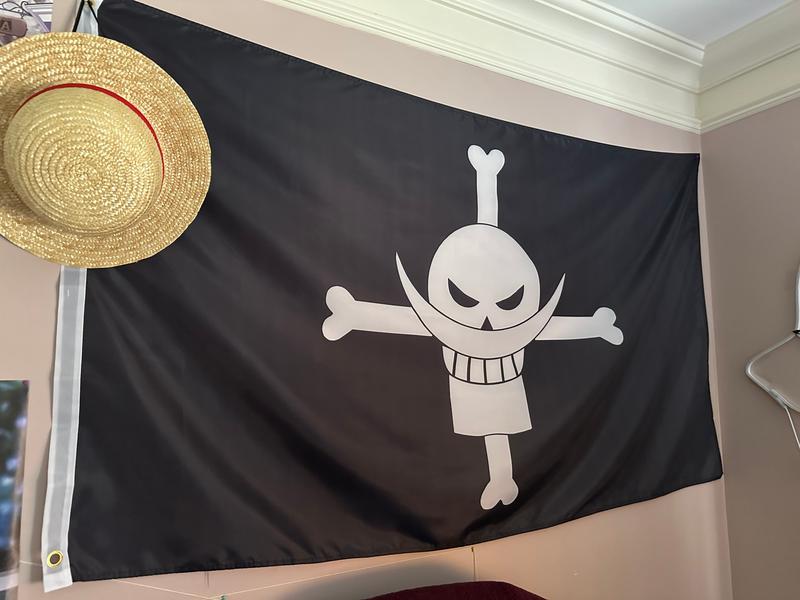 Whitebeard Flag Banner Anime Room Decor, One Piece Luffy, Straw Hat Pirates, Hanging Pack Adventure